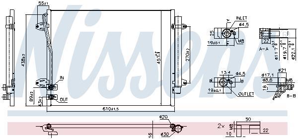 Condensador, aire acondicionado NISSENS ref. 940864