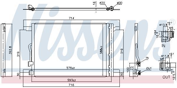 Condenseur, climatisation (Radiateur de climatisation) NISSENS 940870