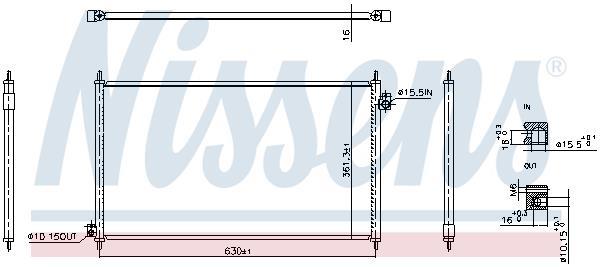 Condenseur, climatisation (Radiateur de climatisation) NISSENS 940917