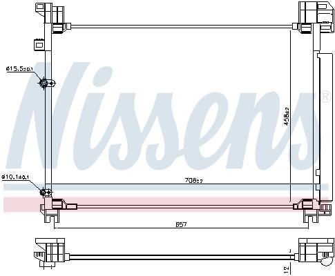 Condenseur, climatisation (Radiateur de climatisation) NISSENS 940930