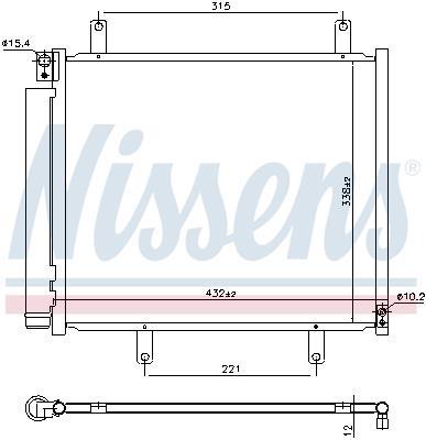 Condensador, aire acondicionado NISSENS ref. 940932