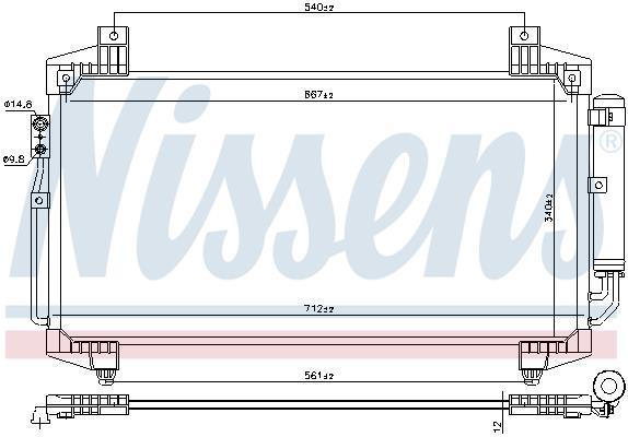 Condensador, aire acondicionado NISSENS ref. 940936