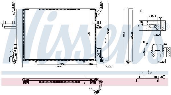 Condensador, aire acondicionado NISSENS ref. 940941