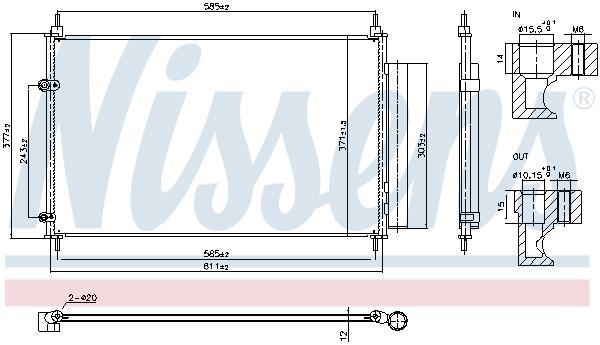Condenseur, climatisation (Radiateur de climatisation) NISSENS 940953