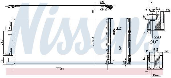Condensador, aire acondicionado NISSENS ref. 940962