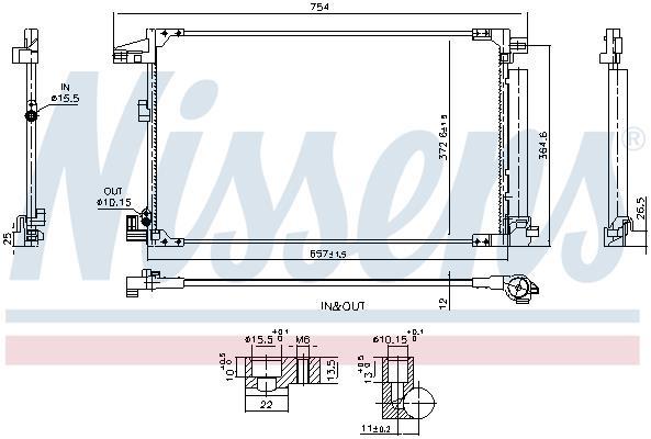 Condensador, aire acondicionado NISSENS ref. 940976