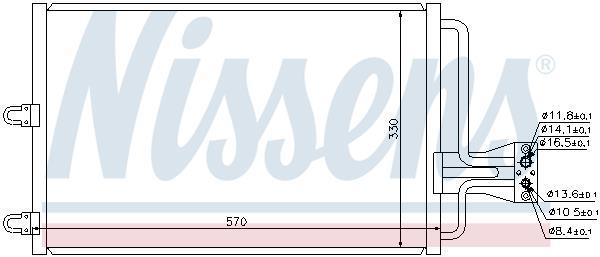 Condensador, aire acondicionado NISSENS ref. 94100