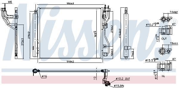 Condensador, aire acondicionado NISSENS ref. 941003