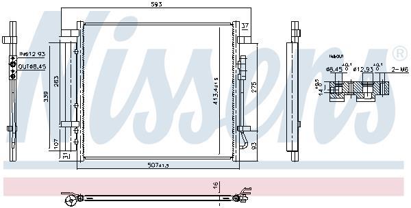 Condensador, aire acondicionado NISSENS ref. 941016