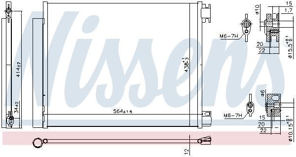 Condensador, aire acondicionado NISSENS ref. 941060