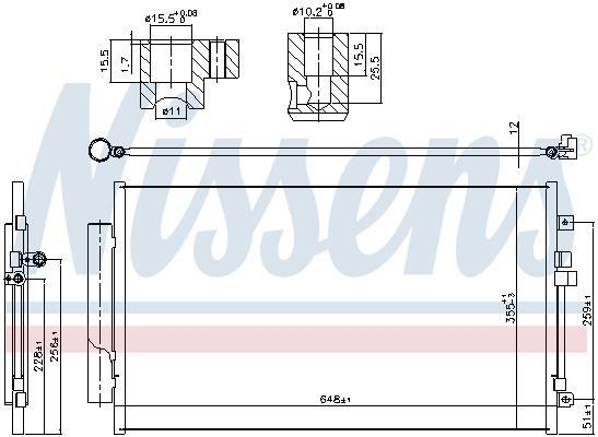 Condensador, aire acondicionado NISSENS ref. 941064
