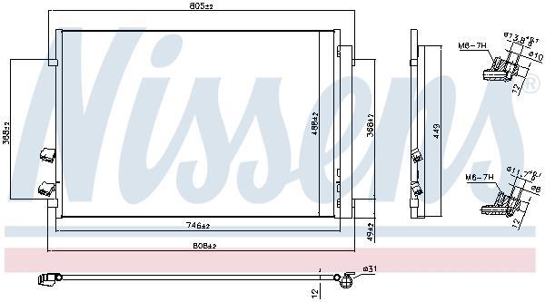 Condensador, aire acondicionado NISSENS ref. 941087