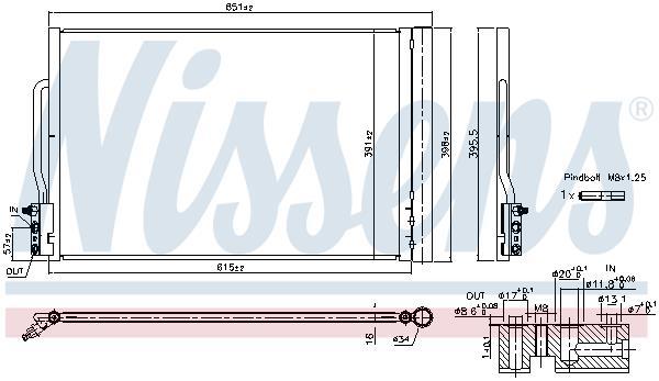 Condenseur, climatisation (Radiateur de climatisation) NISSENS 941088