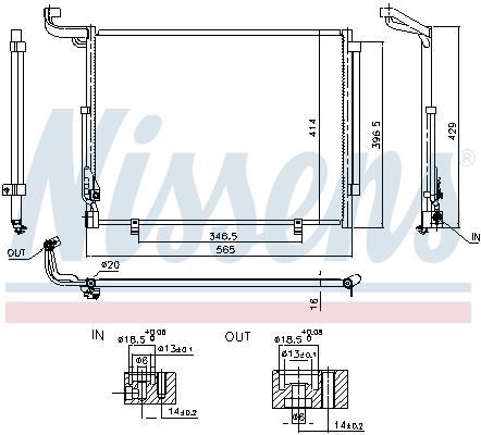 Condenseur, climatisation (Radiateur de climatisation) NISSENS 941092