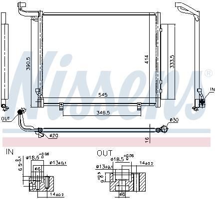 Condenseur, climatisation (Radiateur de climatisation) NISSENS ref. 941093