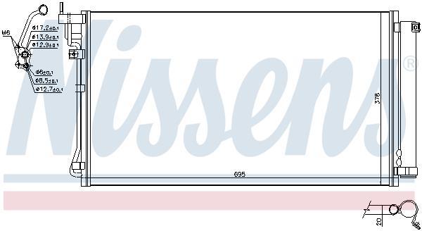 Condenseur, climatisation (Radiateur de climatisation) NISSENS ref. 941122