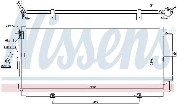 Condenseur, climatisation (Radiateur de climatisation) NISSENS ref. 941145