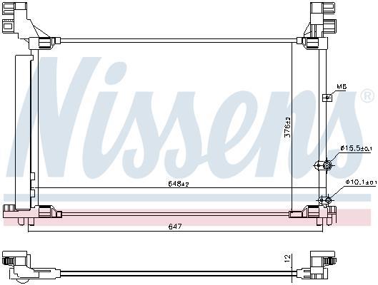 Condenseur, climatisation (Radiateur de climatisation) NISSENS ref. 941165
