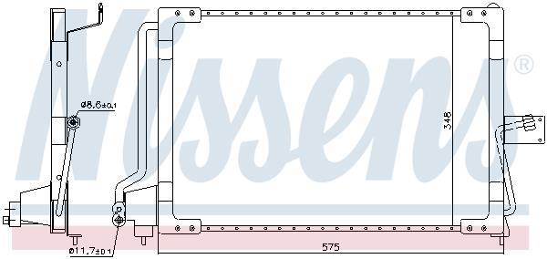 Condensador, aire acondicionado NISSENS ref. 94117
