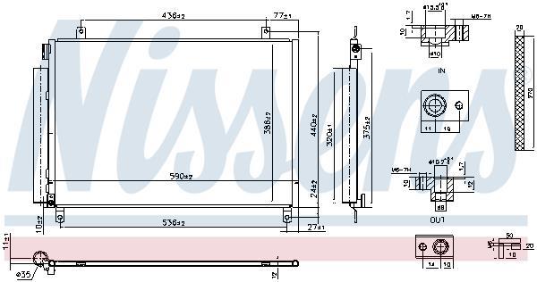 Condenseur, climatisation (Radiateur de climatisation) NISSENS ref. 941171