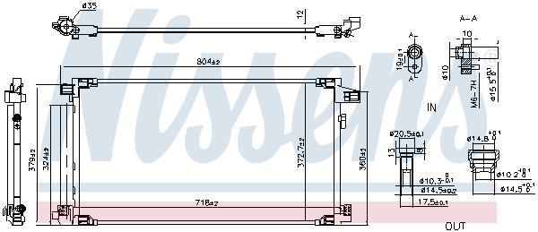 Condensador, aire acondicionado NISSENS ref. 941190