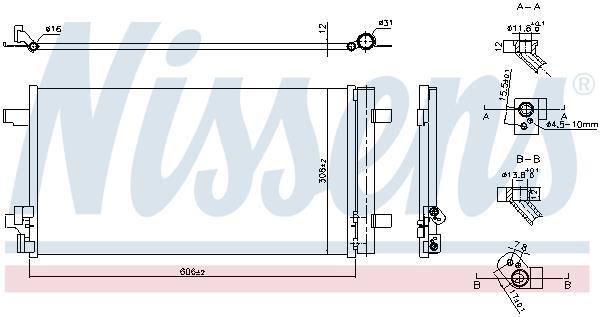 Condenseur, climatisation (Radiateur de climatisation) NISSENS 941193