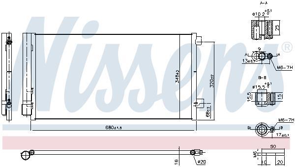 Condensador, aire acondicionado NISSENS ref. 941203