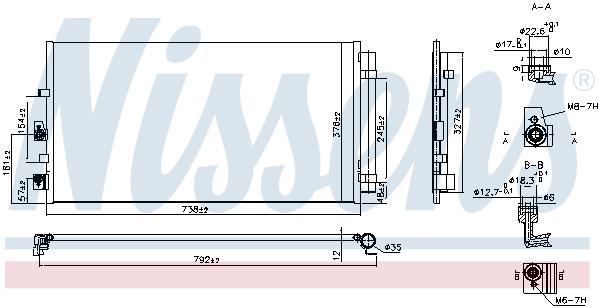 Condenseur, climatisation (Radiateur de climatisation) NISSENS 941206
