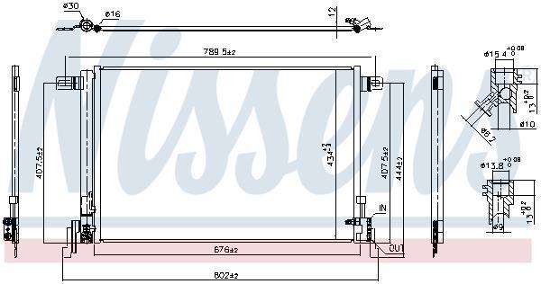 Condenseur, climatisation (Radiateur de climatisation) NISSENS 941209