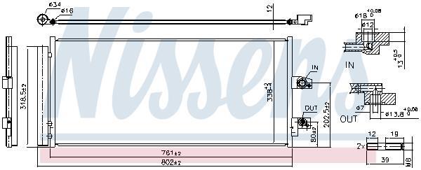 Condenseur, climatisation (Radiateur de climatisation) NISSENS ref. 941211