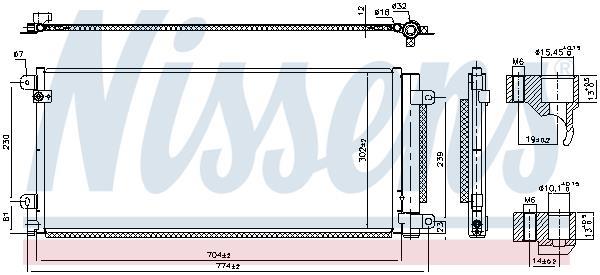 Condenseur, climatisation (Radiateur de climatisation) NISSENS 941224