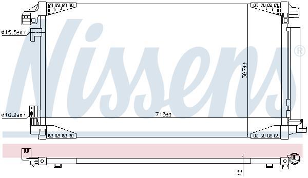 Condenseur, climatisation (Radiateur de climatisation) NISSENS ref. 941228