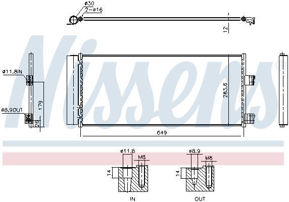 Condenseur, climatisation (Radiateur de climatisation) NISSENS 941237