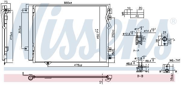 Condenseur, climatisation (Radiateur de climatisation) NISSENS 941244