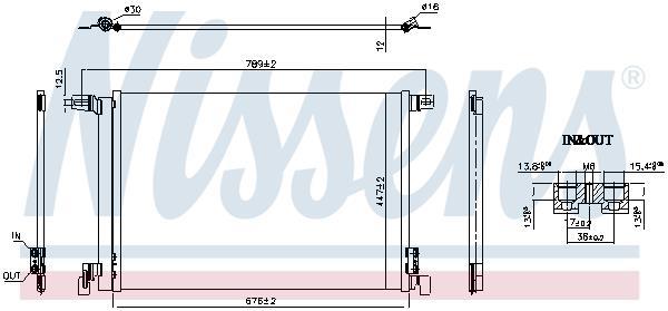 Condenseur, climatisation (Radiateur de climatisation) NISSENS ref. 941266