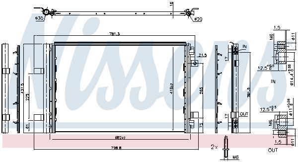 Condenseur, climatisation (Radiateur de climatisation) NISSENS ref. 941283