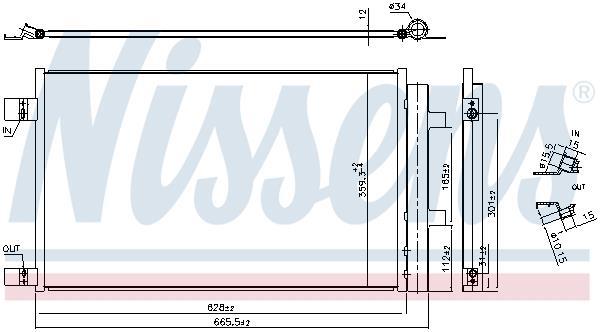 Condensador, aire acondicionado NISSENS ref. 941284