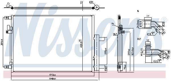 Condenseur, climatisation (Radiateur de climatisation) NISSENS 941288