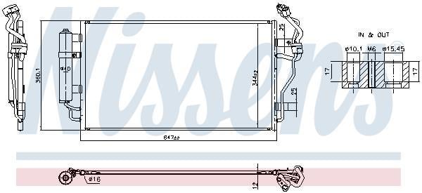 Condenseur, climatisation (Radiateur de climatisation) NISSENS 941299