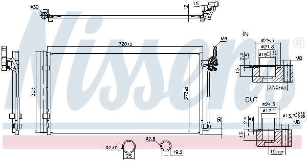 Condenseur, climatisation (Radiateur de climatisation) NISSENS 941348
