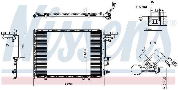 Condenseur, climatisation (Radiateur de climatisation) NISSENS ref. 941390