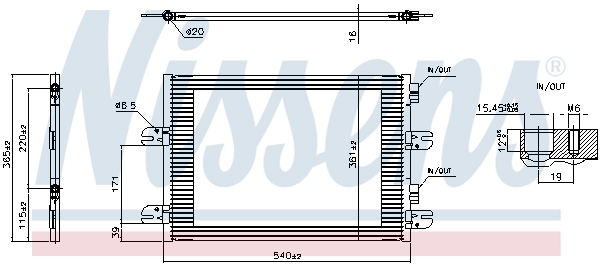 Condenseur, climatisation (Radiateur de climatisation) NISSENS ref. 941414