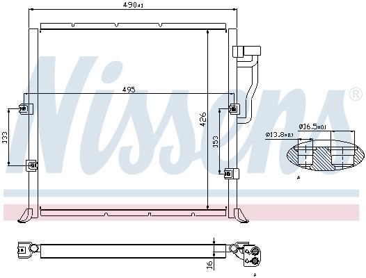 Condensador, aire acondicionado NISSENS ref. 94157