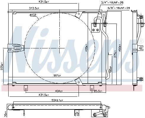 Condensador, aire acondicionado NISSENS ref. 94158
