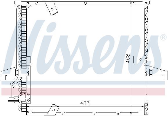 Condensador, aire acondicionado NISSENS ref. 94166