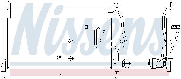 Condensador, aire acondicionado NISSENS ref. 94190
