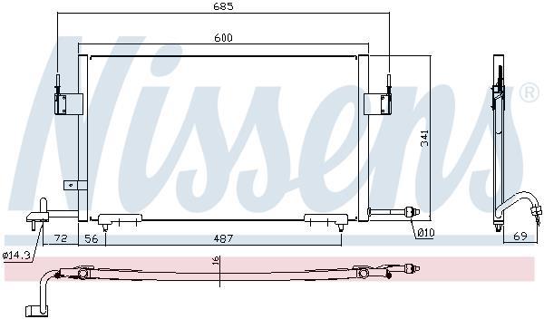 Condenseur, climatisation (Radiateur de climatisation) NISSENS ref. 94200