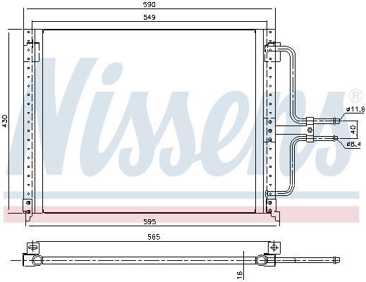 Condensador, aire acondicionado NISSENS ref. 94201