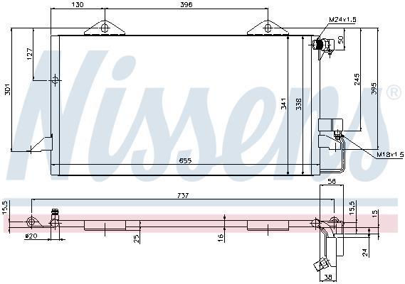 Condensador, aire acondicionado NISSENS ref. 94206
