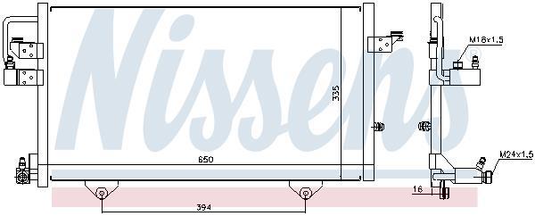 Condensador, aire acondicionado NISSENS ref. 94209